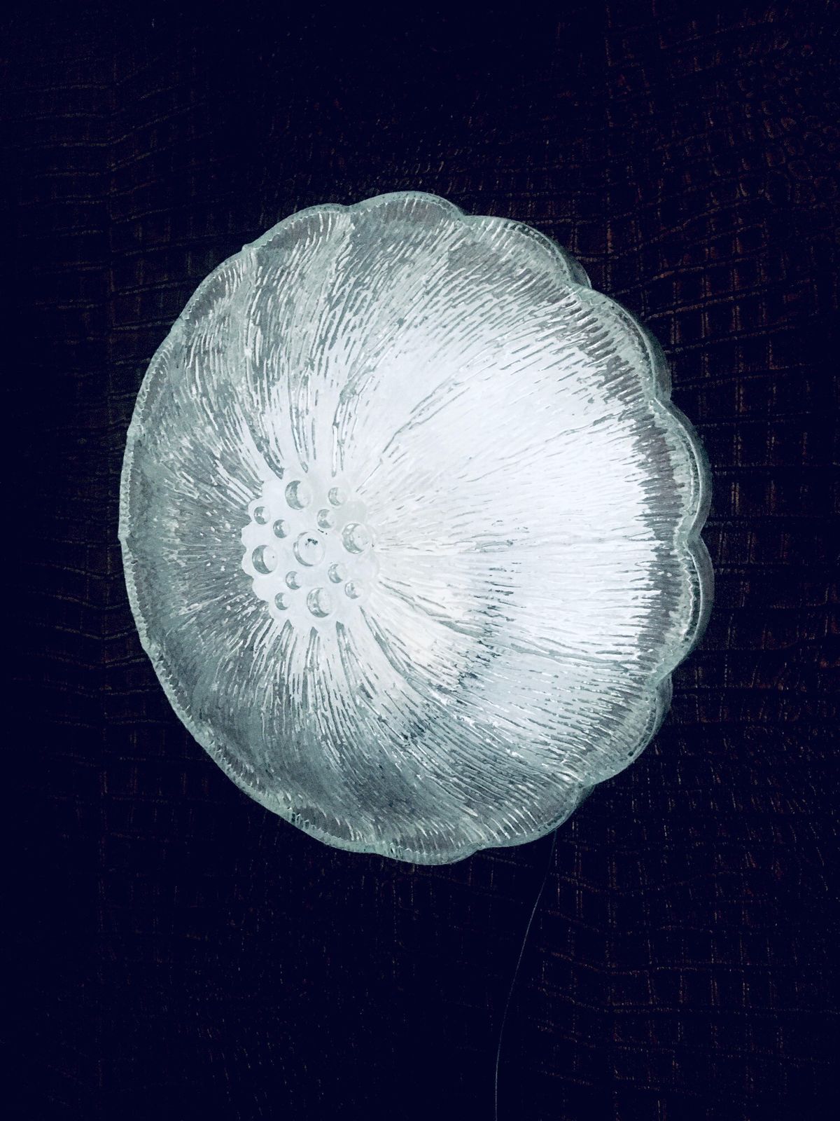 Mid Century Glazen Lotusbloem Wandlamp, Jaren 1960, West Duitsland