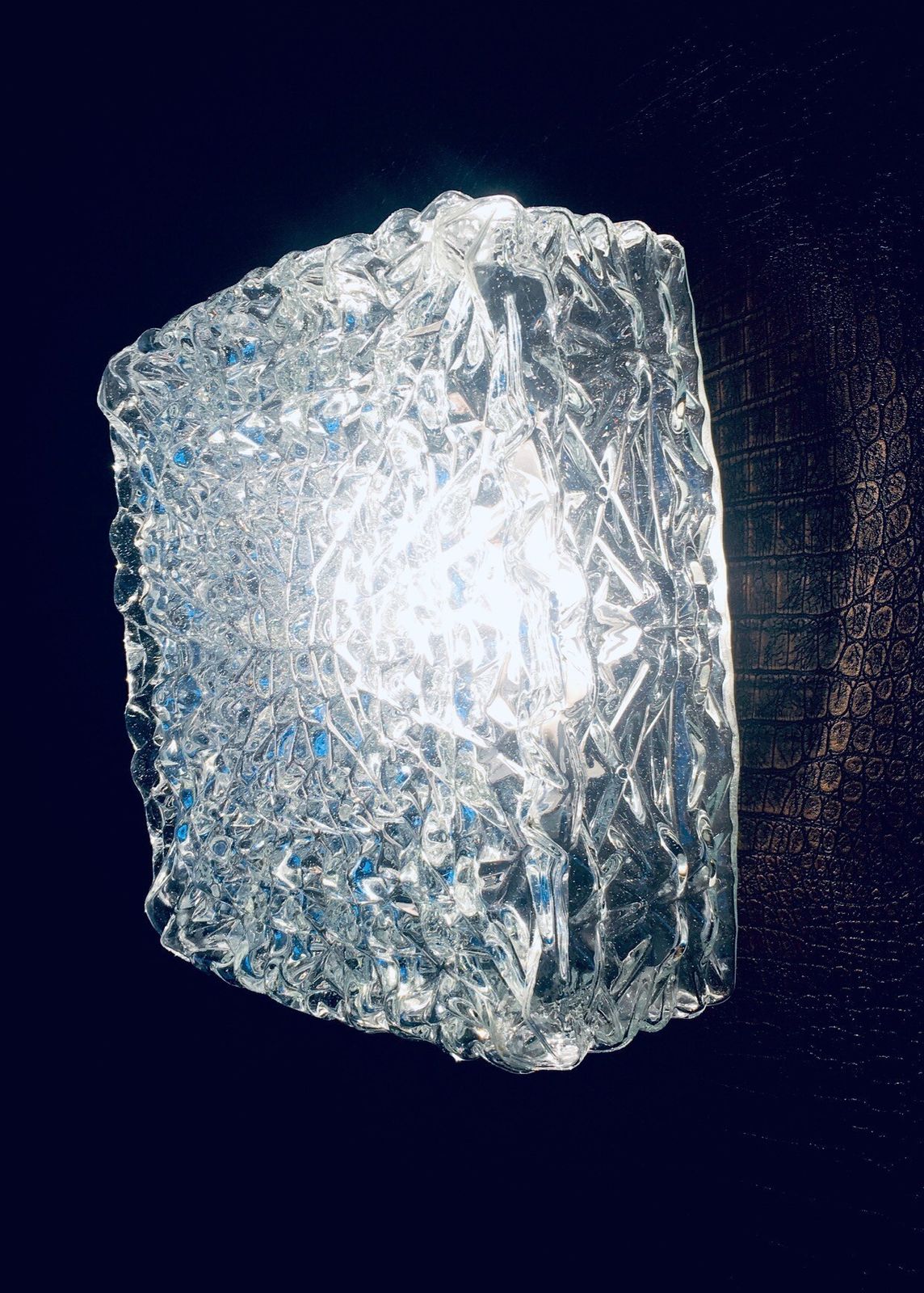 Grote Facetglazen Wandlamp Uit De Jaren 1960 photo Verlichting