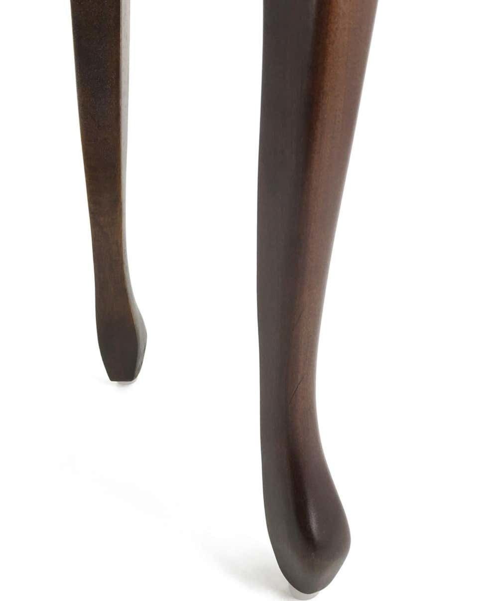 Paire de tables de chevet en acajou, forme rognon et deux tiroirs, XXe siècle photo vintage