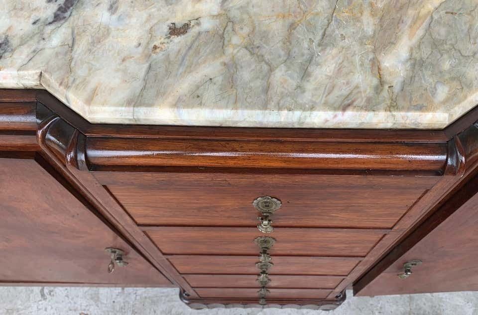 Grand buffet Art déco français en acajou et ébène de Macassar, XXe siècle photo vinterior