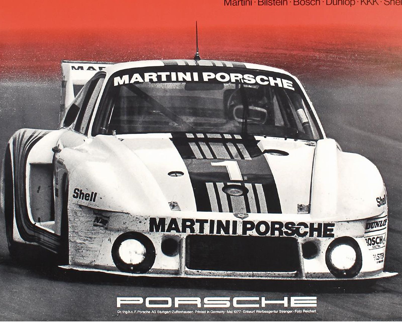 Original Vintage Porsche Silverstone Poster   Martini Porsche 935 Race Car   1977 Silverstone 6 Hours Race World Championships photo vintage