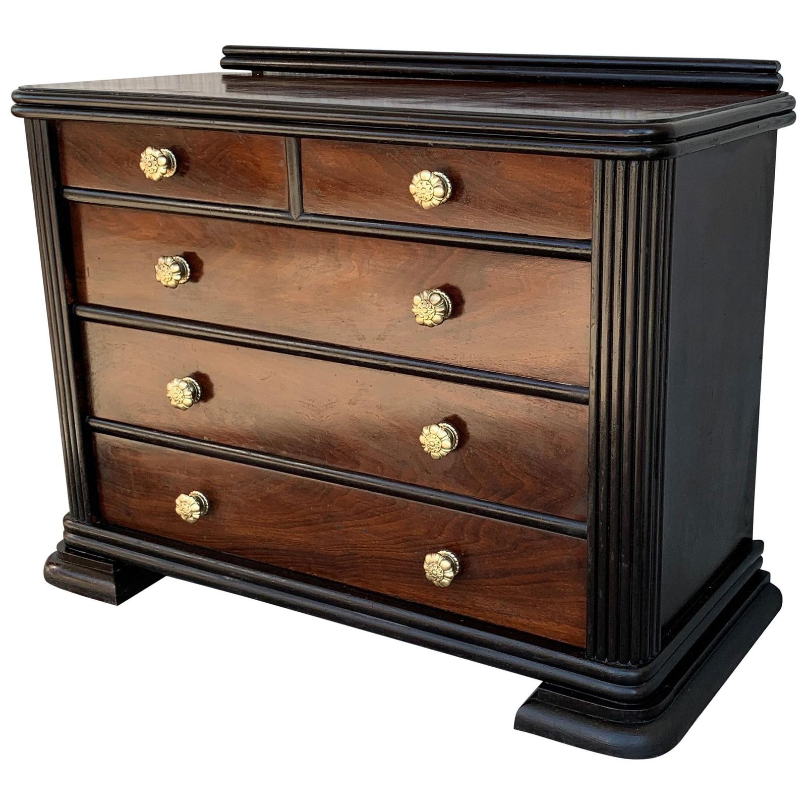 French Art Deco Chest Of Drawers With Ebonized Base And Columns photo furniture