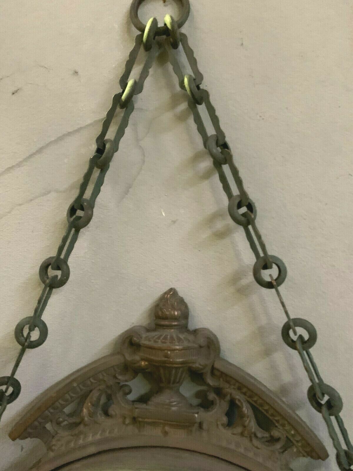 20th Century Bronze And Brass Wall Clock photo Home Decor