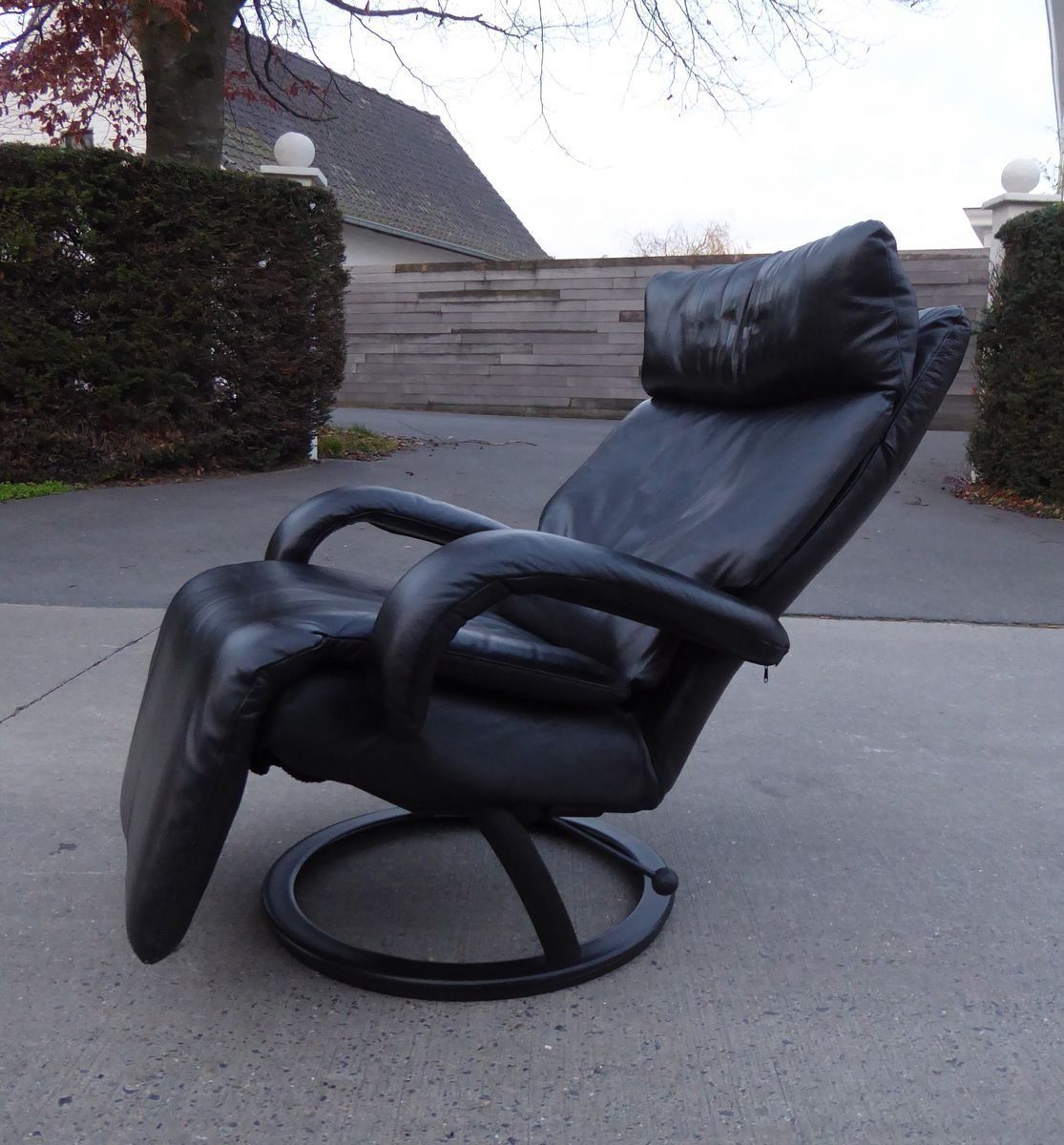 1325.56 Black Leather Gaga Lounge Chair By Percival Lafer For Percival Lafer, 1998 photo
