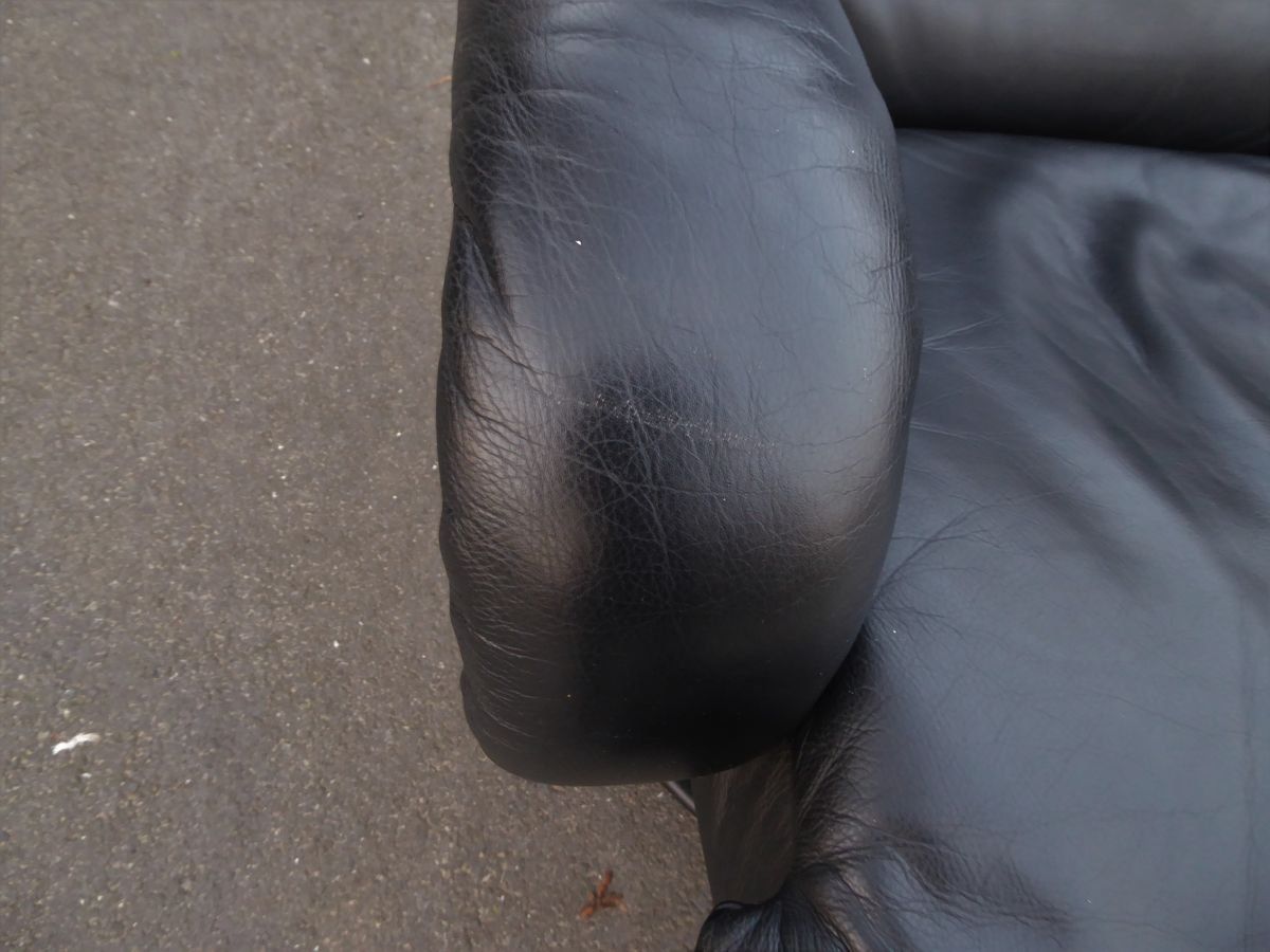 photo vinterior Black Leather Gaga Lounge Chair By Percival Lafer For Percival Lafer, 1998