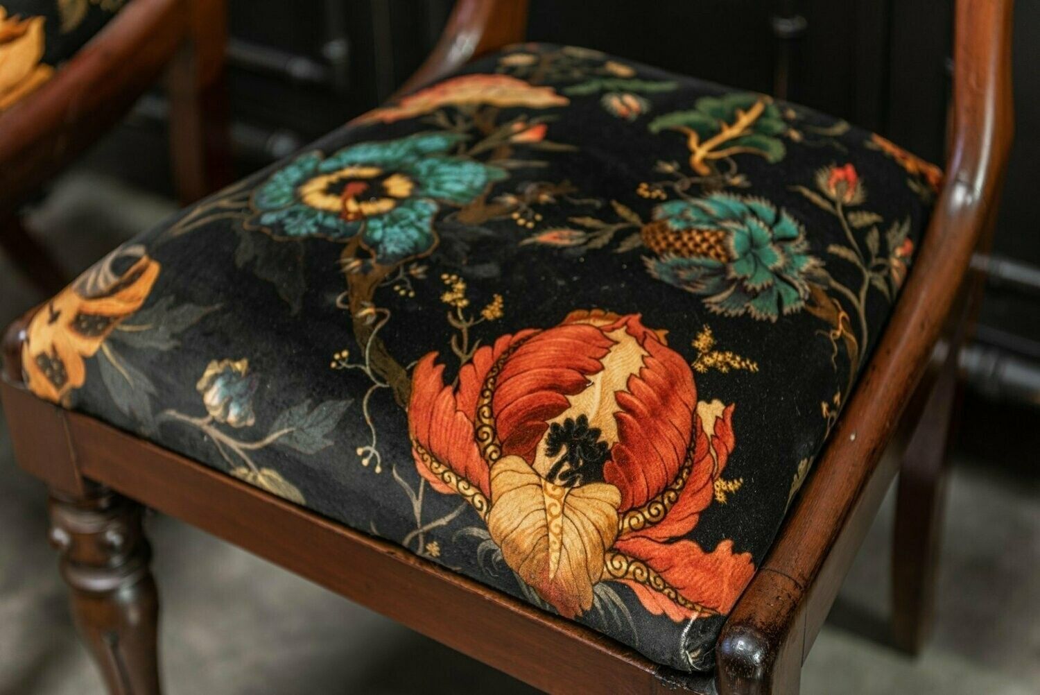 19th C Set Of 6 Rosewood Upholstered Chairs photo vinterior