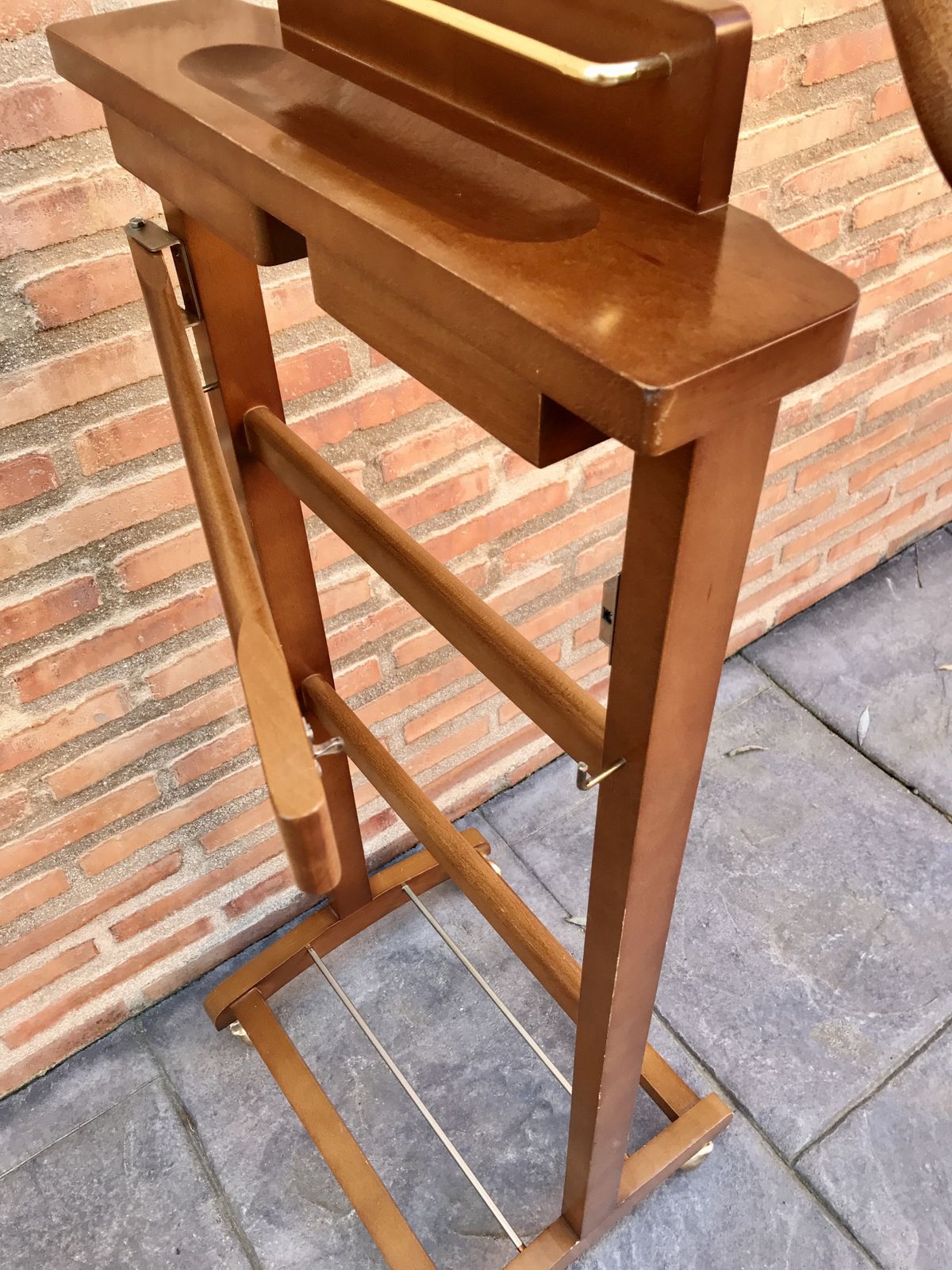 Mid Century Modern Italian Wood Valet Stand Dressboy, 1960s photo vintage