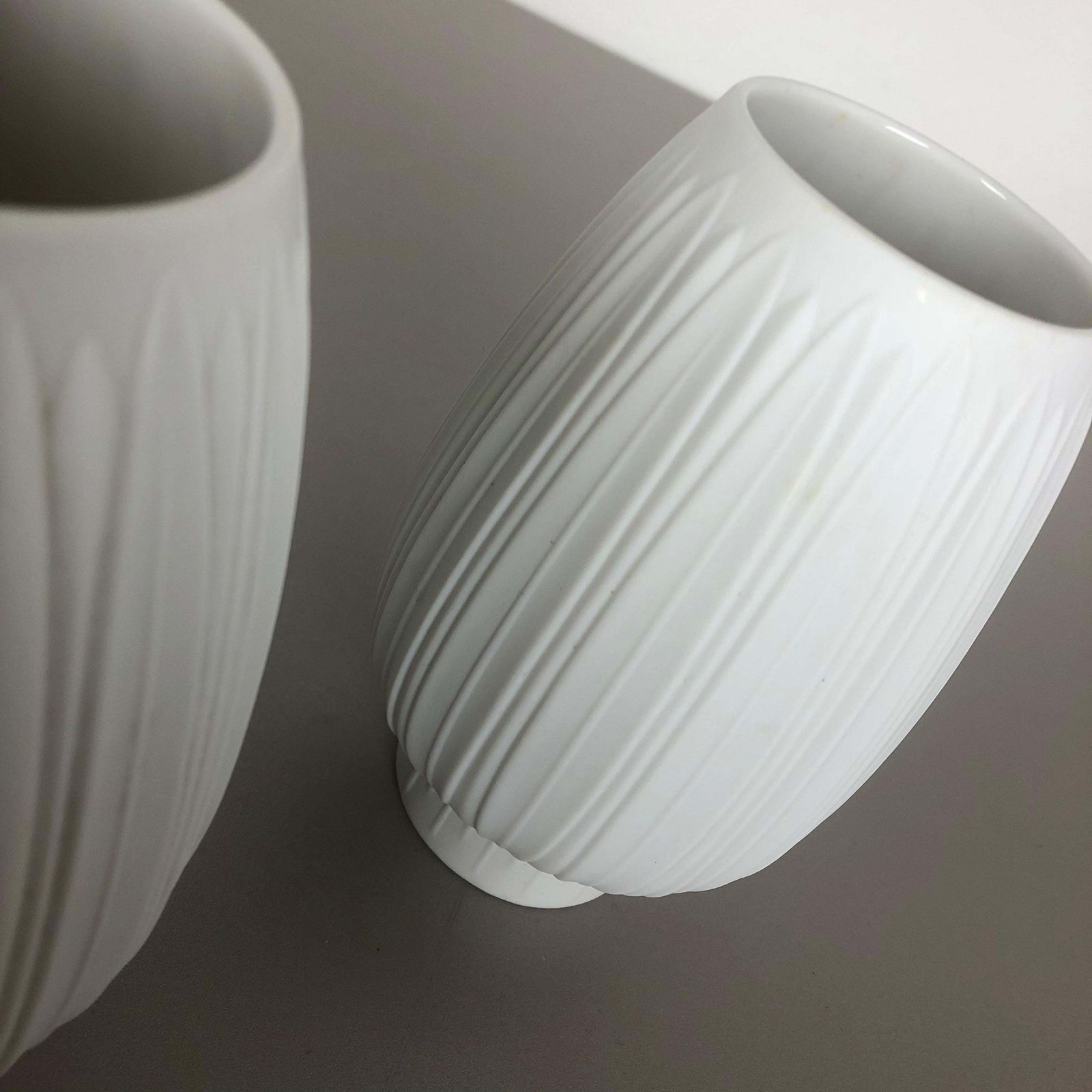 Home Decor Set Of 2 Porcelain Op Art "Artichoke" Vase By Heinrich Selb, Germany, 1970s photo