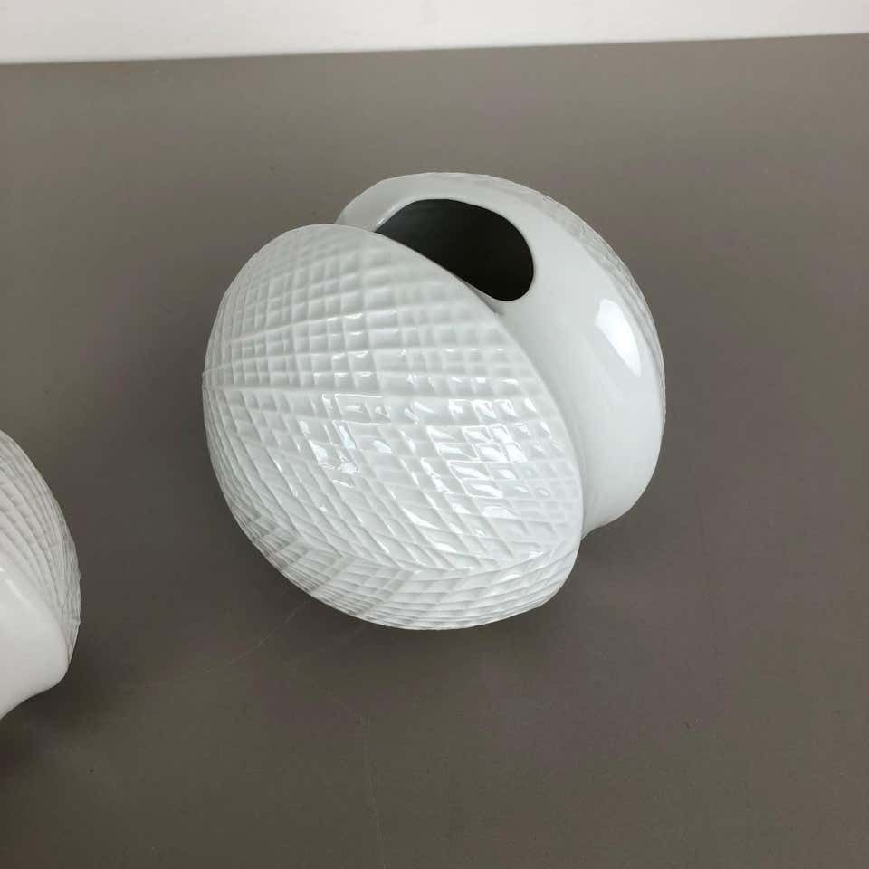Set Of 2 Porcelain Op Art "Jojo" Vase By Wunsiedel Bavaria, Germany, 1970s photo buy