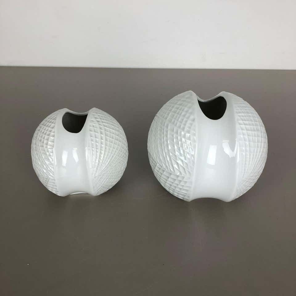 Set Of 2 Porcelain Op Art "Jojo" Vase By Wunsiedel Bavaria, Germany, 1970s