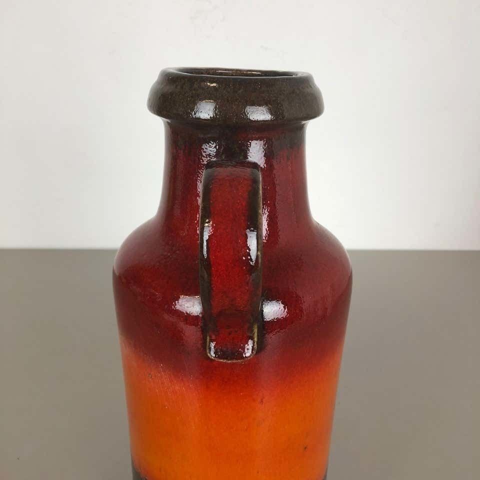 Large Multi Color Vase Fat Lava "407 35" Vase By Scheurich, Germany, 1970s photo vintage