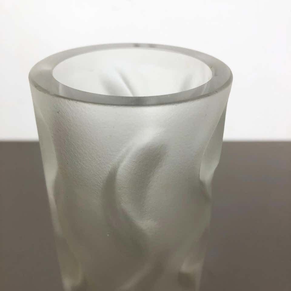 photo furniture Large 1970s Hand Blown "Brutalist" Glass Vase By Peill And Putzler, Germany