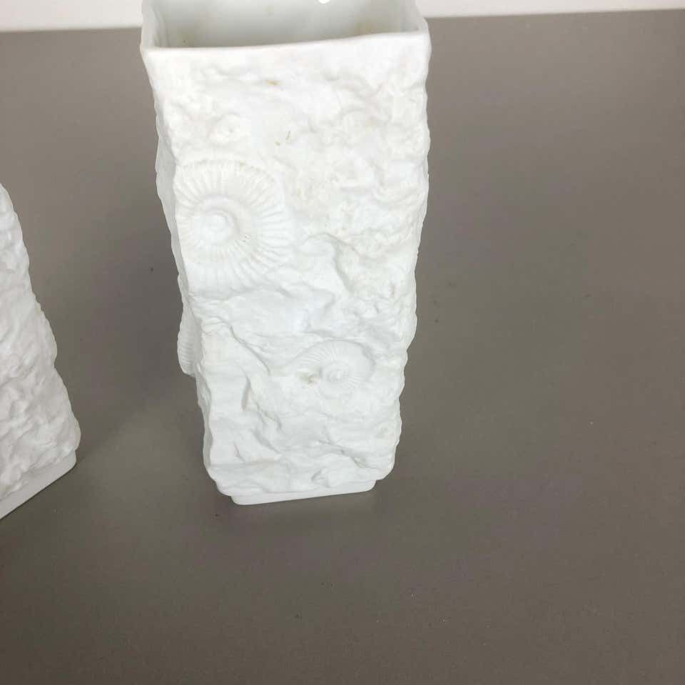 photo furniture Set Of 2 Original 1970s Op Art Biscuit Porcelain Vase By Ak Kaiser, Germany