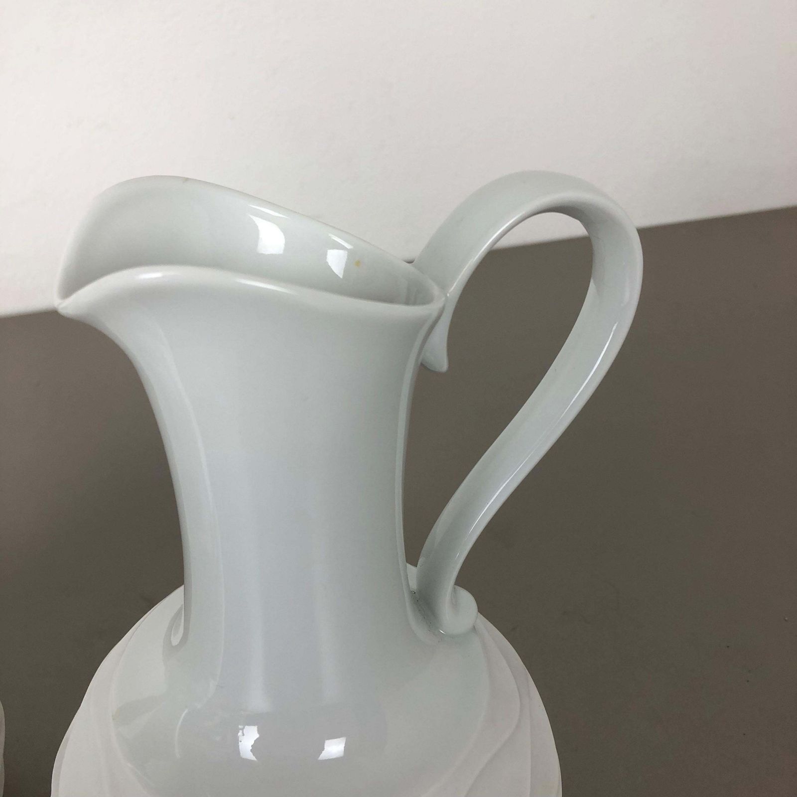 Set Of 2 Op Art Biscuit Porcelain Jug Vases By Edelstein Bavaria, Germany, 1970s photo vinterior