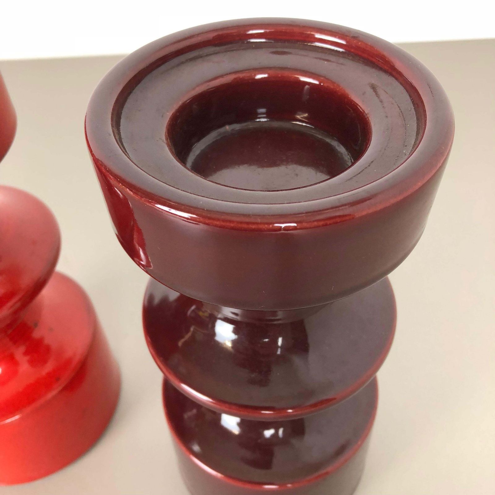 Set Of Two Pottery Candleholder By Cari Zalloni For Steuler, Germany, 1970s photo buy