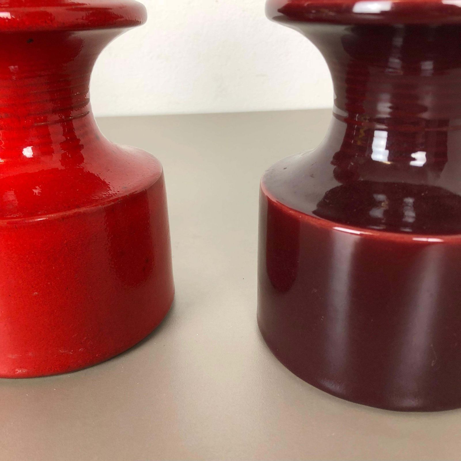 photo for sale Set Of Two Pottery Candleholder By Cari Zalloni For Steuler, Germany, 1970s