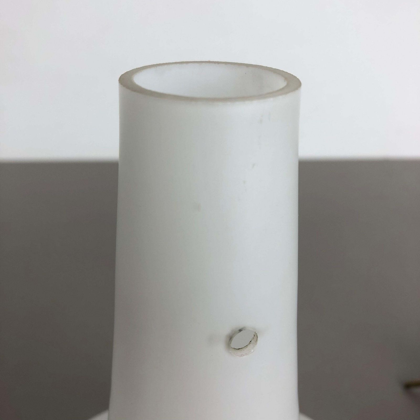 Original Midcentury Stilnovo Style Opal Glass Tube Hanging Light, Italy, 1950 photo vintage
