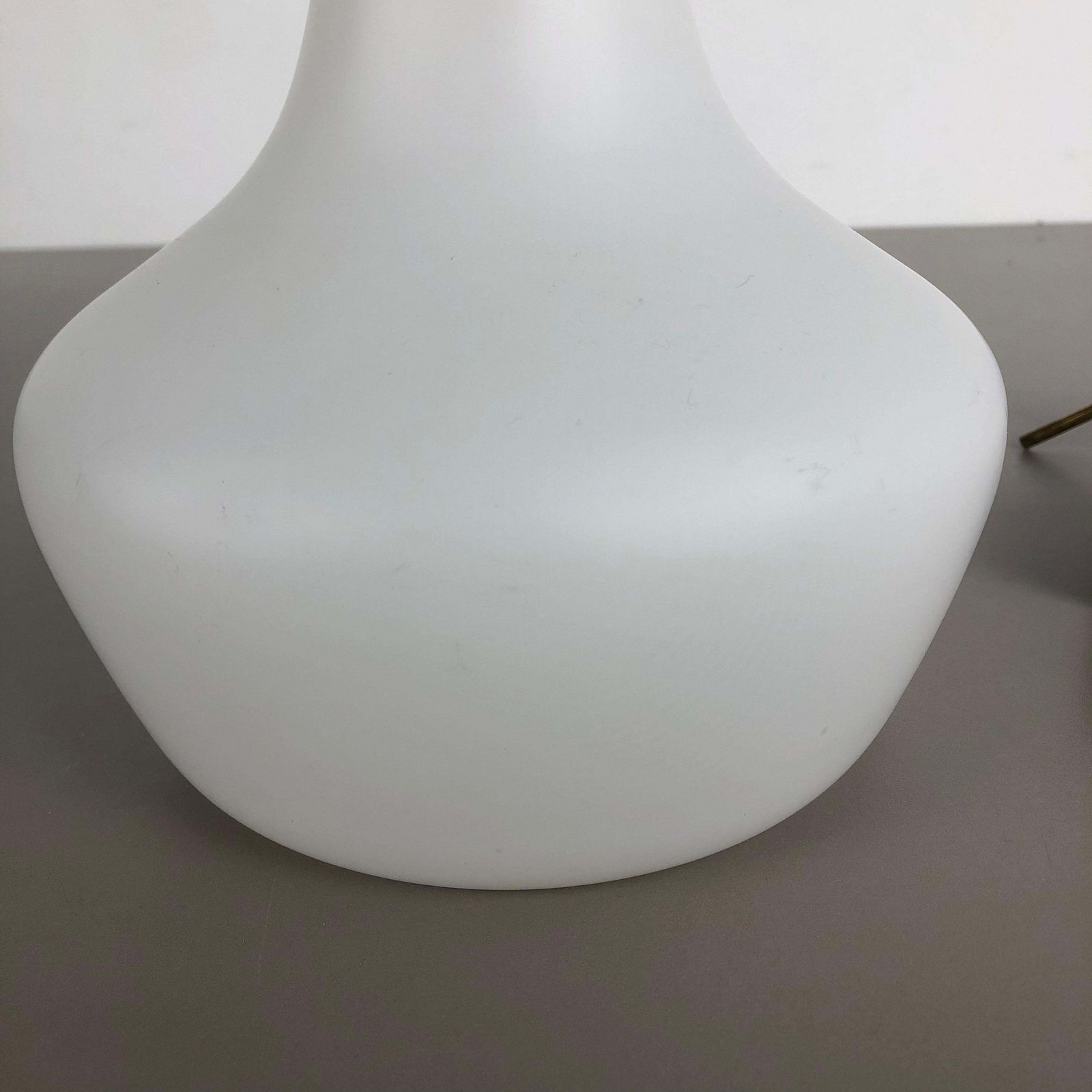 photo furniture Original Midcentury Stilnovo Style Opal Glass Tube Hanging Light, Italy, 1950