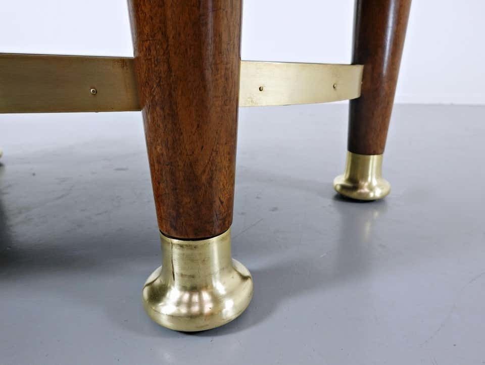 Art Nouveau Table In The Style Of Adolf Loos, Wood And Brass, Circa 1910 photo for sale