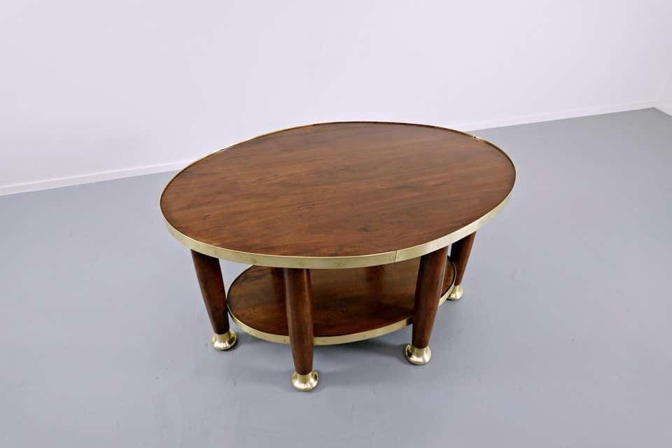 photo furniture Art Nouveau Table In The Style Of Adolf Loos, Wood And Brass, Circa 1910
