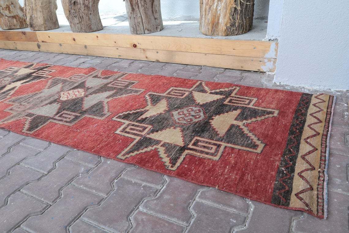 Turkish Runner Rug, Oushak Runner, Vintage Rug,Oushak Rug, Decorative Rug, Bohemian Rug, Oushak Rug, Anatolian Rug, Vintage Rug photo for sale