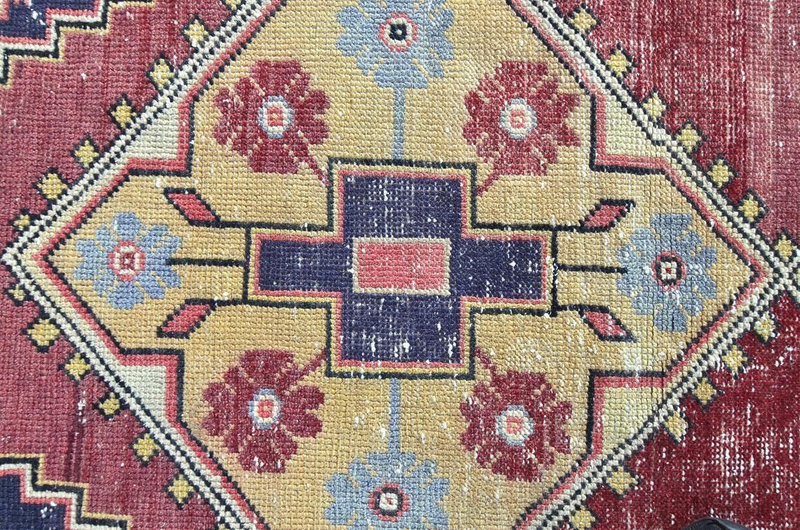 Turkish Rug, Runner Rug, 3.4x7.8 Rug, Unique Design, Runner, Anatolian Old Runner, Wool Rug, Oushak Rug, Carpet Rug, Decorative Rug, Rugs photo buy