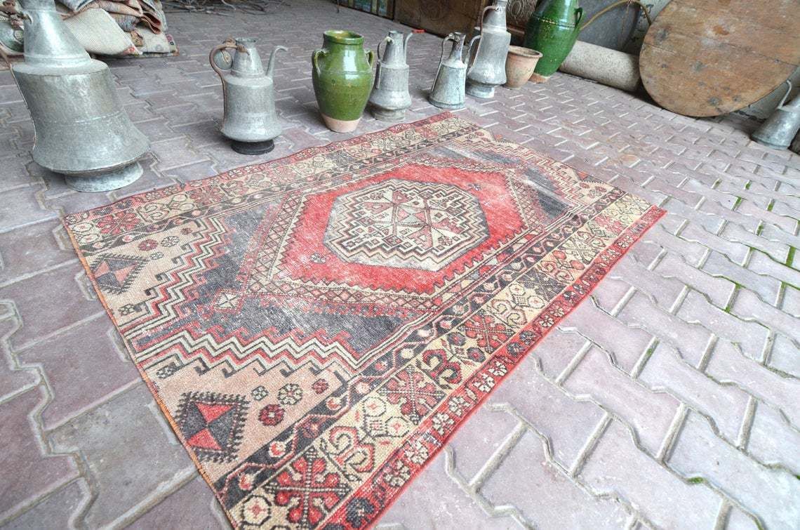Turkish Rug, Anatolian Runner Rug, Hand Knotted Runner, Turkish Runner Rug, Wool Rug, Runner Rug, Vintage Rug, Oushak Rug, Decorative Rug