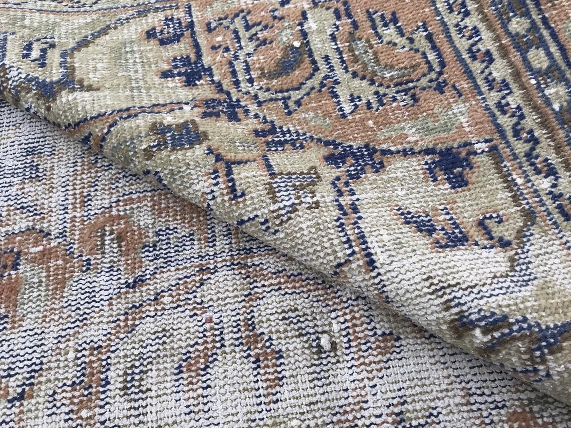 photo for sale 7'4''X9'8''Navy Blue Rug,Oushak Rug,Turkish Rug,Special Rug,Handwoven Rug,Wool Rug,Tribal Rug,Area Rug,Anatolian Rug,Antique Rug,Knot Rug
