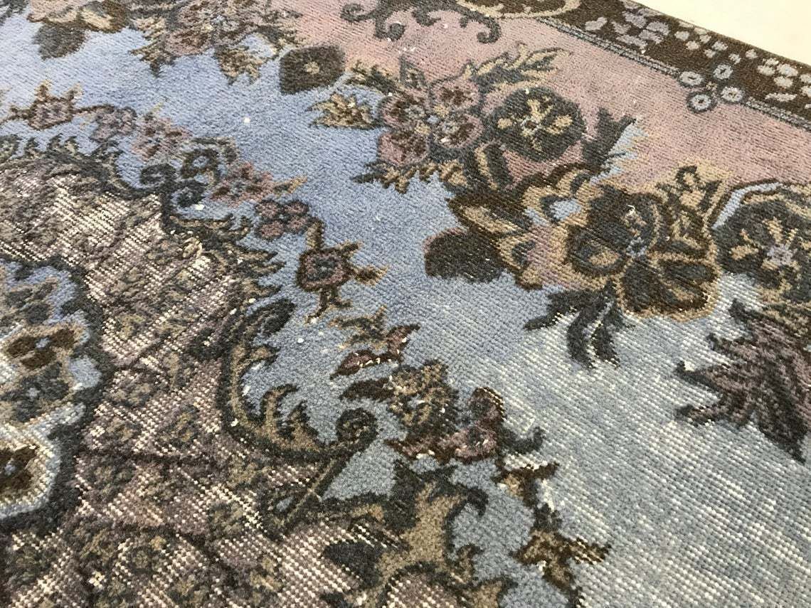photo for sale Overdyed Rug,Turkish Rug,5'8''X9'7''Rug,Oushak Rug,Anatolian Rug,Home Living,Old Rug,Light Blue Rug,Design Rug,Special Rug,Decor Rug,Carpet