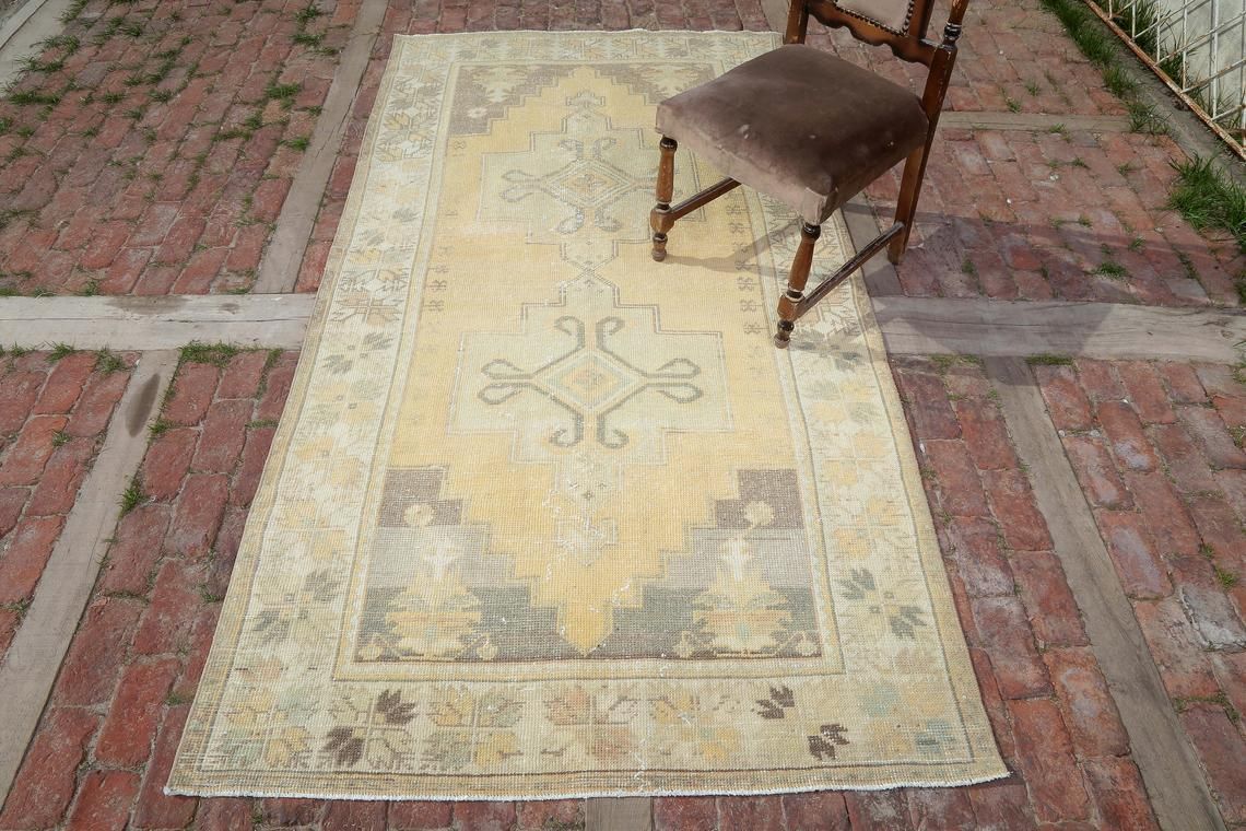 Decorative Rug, Handmade Rug, Anatolian Rug,Oriental Rug, Area Rug, Turkish Rug, Oushak Rug, Bohemian Rug, Vintage Rug 4.3 X 8.3 Ft