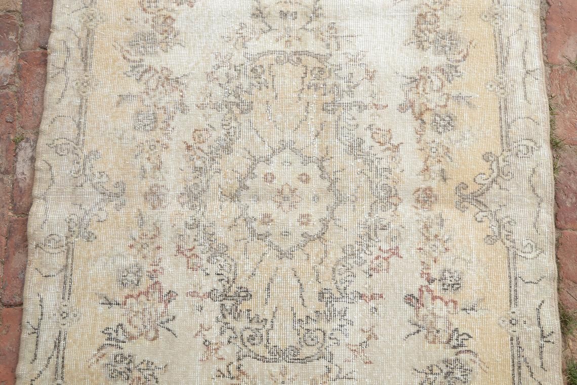 Vintage Rug, Anatolian Rug, Turkish Rug, Decorative Rug, Oushak Rug, Area Rug, Oriental Rug, Handmade Rug, Bohemian Rug, 3.8 X 6.6 Ft photo Textiles