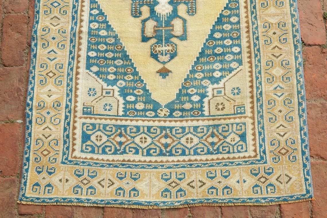 Turkish Rug, Very Rare Rug, Oushak Rug, Anatolian Rug, Area Rug, Vintage Rug, Decorative Rug, Handmade Rug, Bohemian Rug 3.1 X 6.2 Ft photo for sale