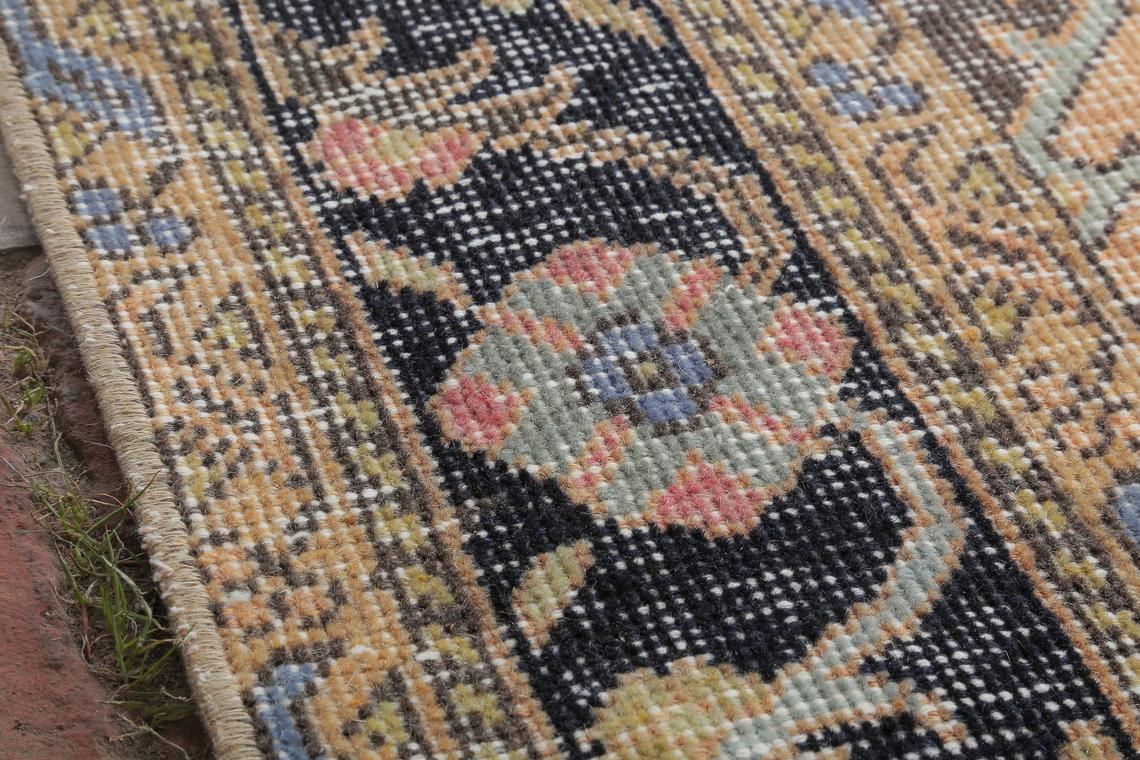 Anatolian Runner Rug, Wide Runner Rug, Runner Rug, Turkish Runner Rug, Hallway Rug, Antique Runner Rug, Oushak Runner Rug, 4.8 X 13.4 Ft photo buy
