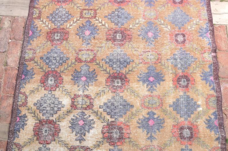 Handmade Rug, Turkish Rug, Antique Rug, Area Rug, Oushak Rug, Vintage Rug, Decorative Rug, Red Rug photo Textiles