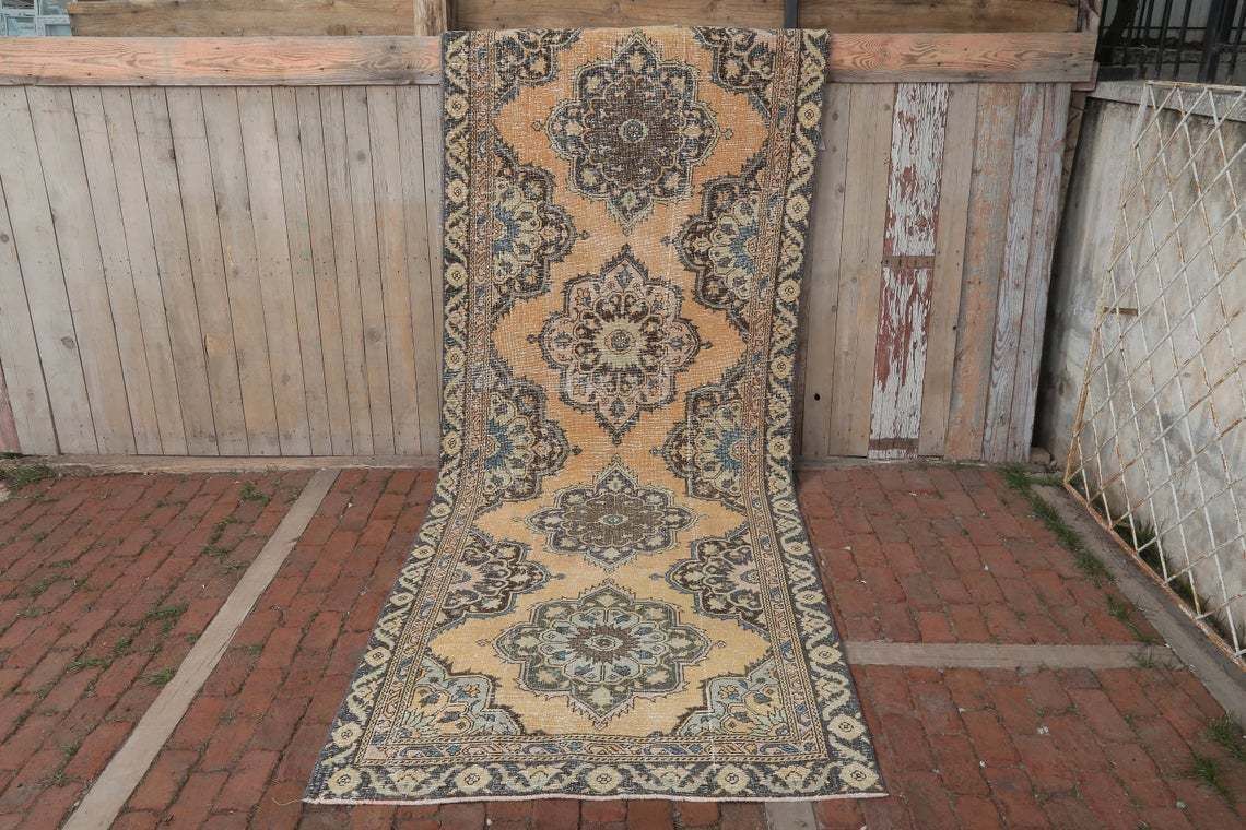 Runner Rug, Anatolian Runner Rug, Wide Runner Rug, Turkish Runner Rug, Hallway Rug, Antique Runner Rug, Oushak Runner Rug, 4.1 X 13.1 Ft photo buy