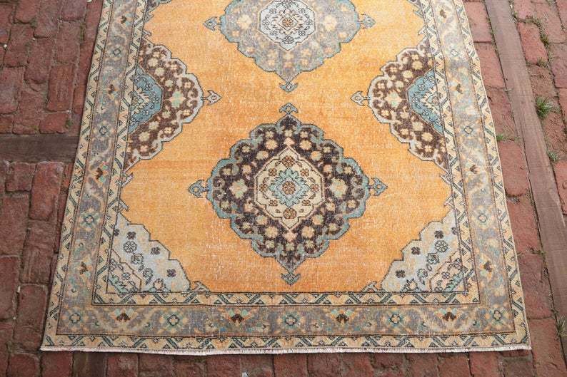 Oushak Runner Rug, Turkish Runner Rug, Vintage Runner Rug, Anatolian Runner Rug, Runner Rug, Wide Runner Rug, Handmade Runner Rug photo furniture