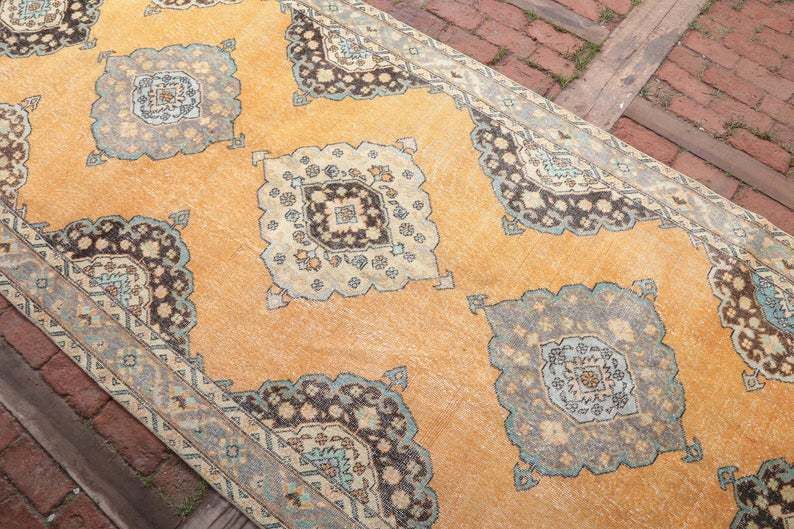 Oushak Runner Rug, Turkish Runner Rug, Vintage Runner Rug, Anatolian Runner Rug, Runner Rug, Wide Runner Rug, Handmade Runner Rug photo Textiles