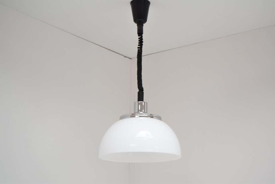 Mid Century Large Pendant Meblo Designed By Harvey Guzzini, Space Age,1970‘S. photo Lighting
