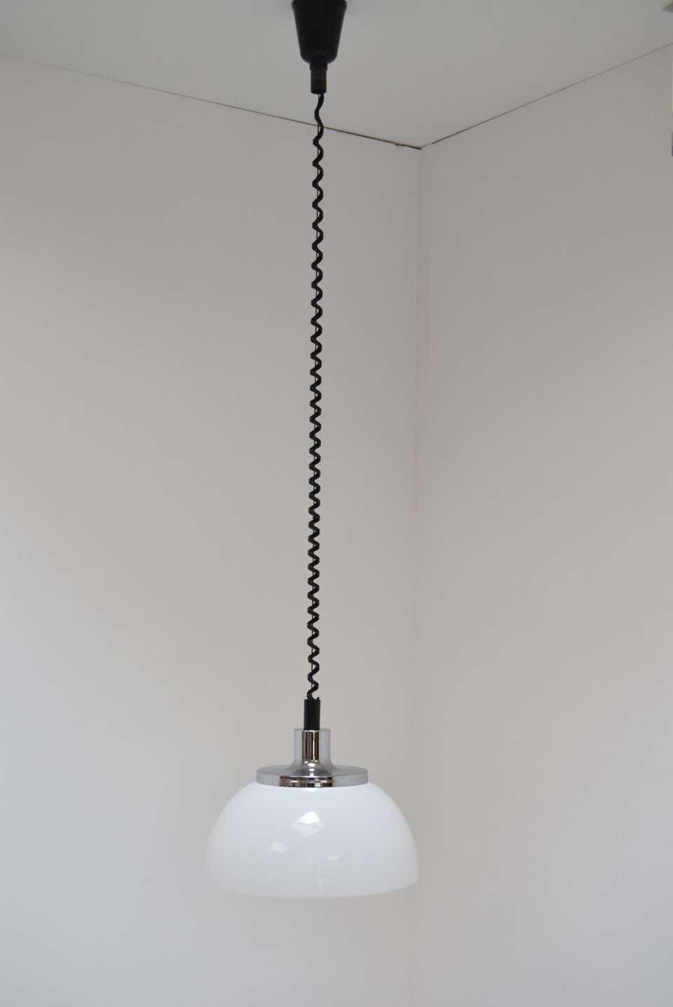 Mid Century Large Pendant Meblo Designed By Harvey Guzzini, Space Age,1970‘S. photo buy