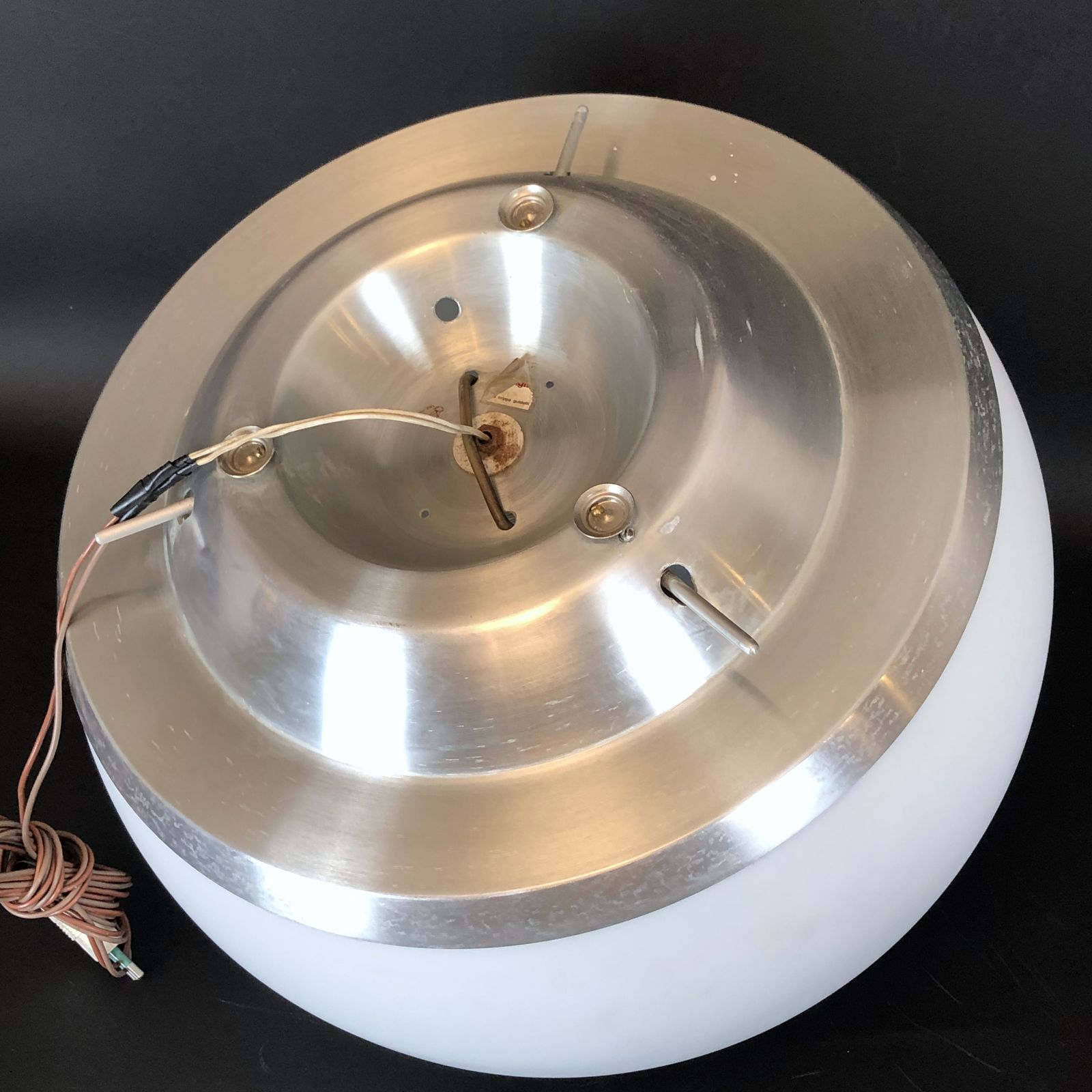 Rare Italian Opaline Glass Table Lamp By Pia Guidetti Crippa For Lumi From 70s. Labeled. photo furniture