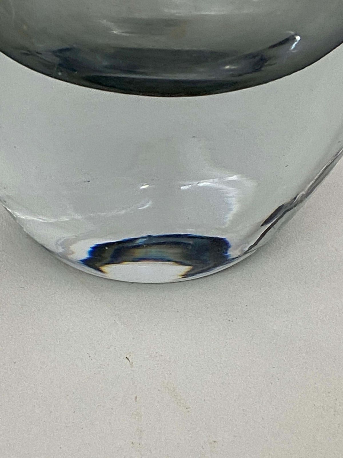 Sommerso Glass Vase, From Scandinavie 1960, Signed photo 266.0
