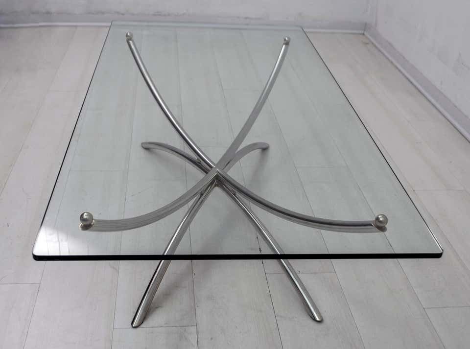 Mid Century Modern Italian Chrome And Crystal Coffee Table, 1970s photo 1630.0