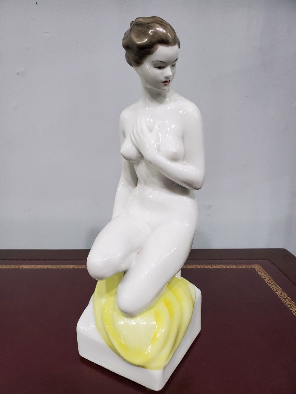 Hollohaza Hungarian Art Deco Nude Porcelain Girl C1930s