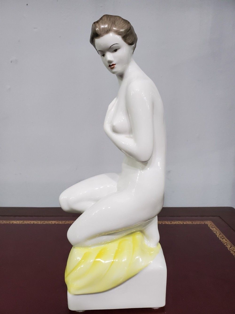 Hollohaza Hungarian Art Deco Nude Porcelain Girl C1930s photo for sale