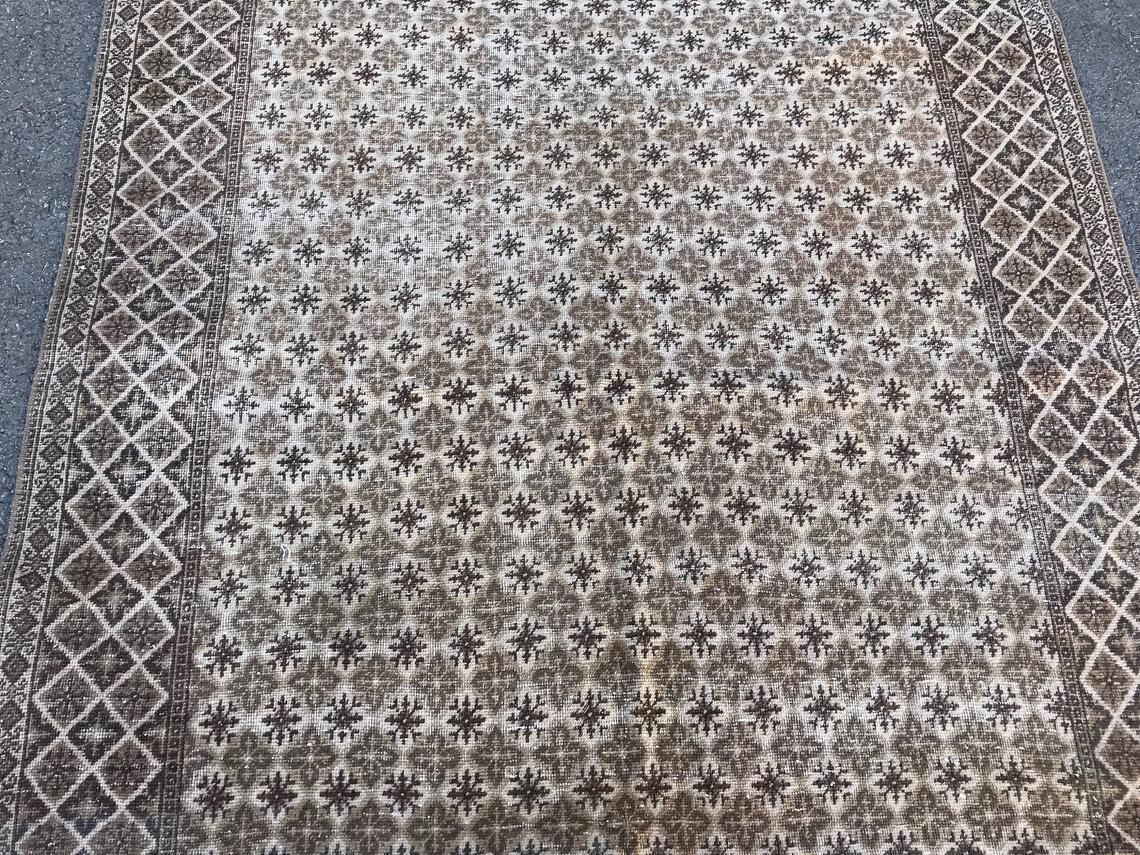 Turkish Bohemian Rug,Vintage Oushak Carpet,Area Wool Carpet,Decorative Handmade Anatolian Wool Carpet photo Textiles