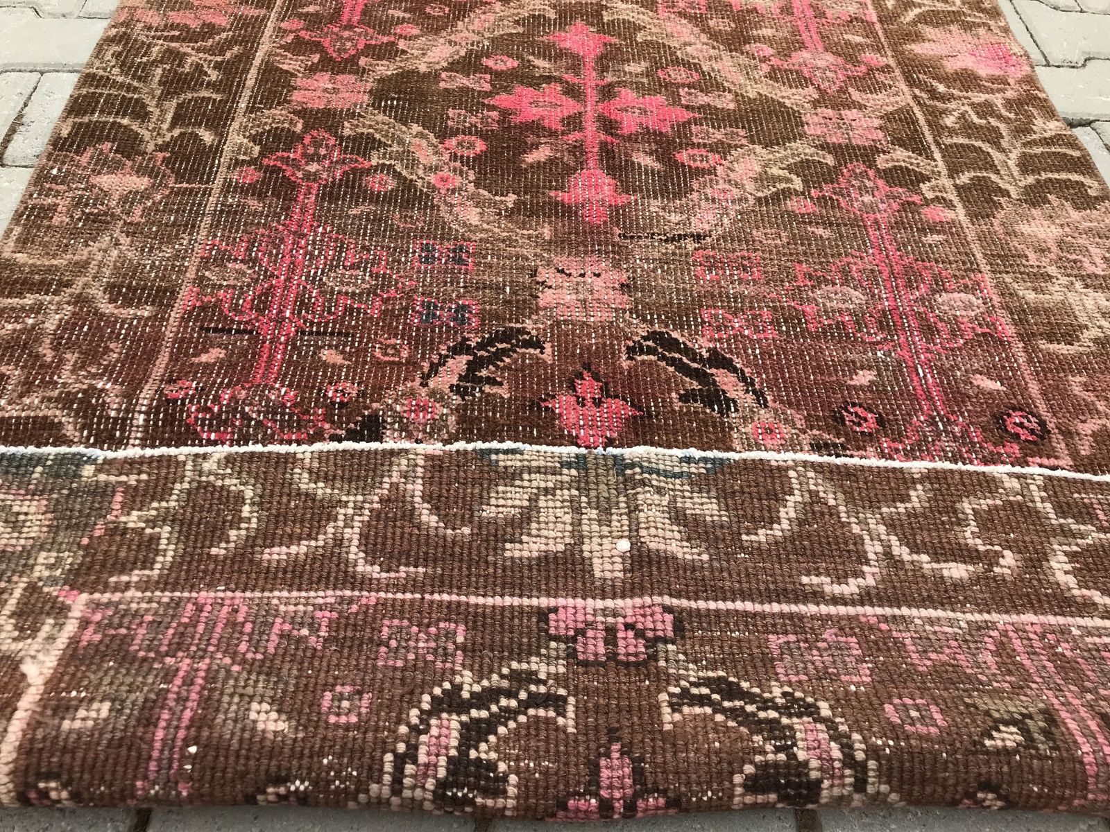 Anatolian Runner Pink Rug,Bohemian Runner Rug,Oushak Runner Rug,Turkish Runner Rug,Runner Rug,Decorative Runner Rug,Home Decor,Aztec Rug photo vinterior