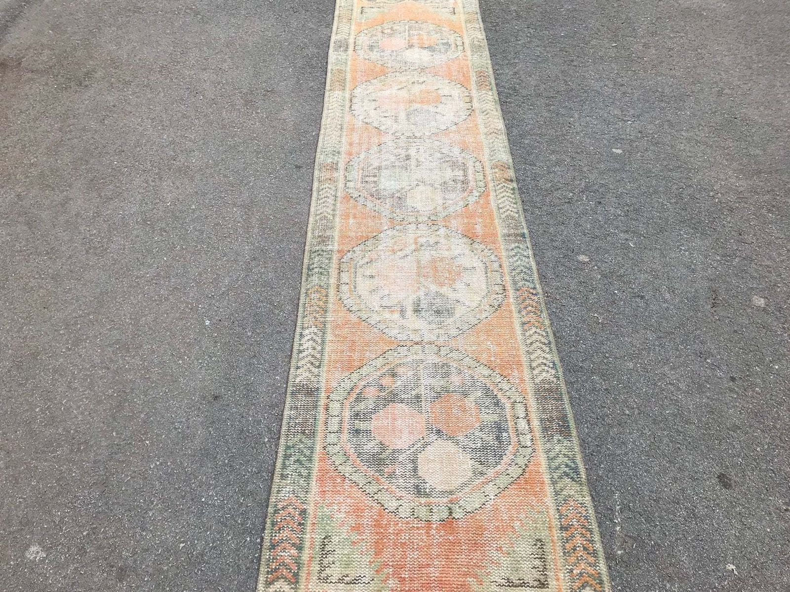 Turkish Runner Rug,Runner Rug,Oushak Runner,Wool Rug,Home Decor,Anatolian Runner,Turkish Rug,Bohemian Rug,Area Rug,Special Runner Rug photo 367.0