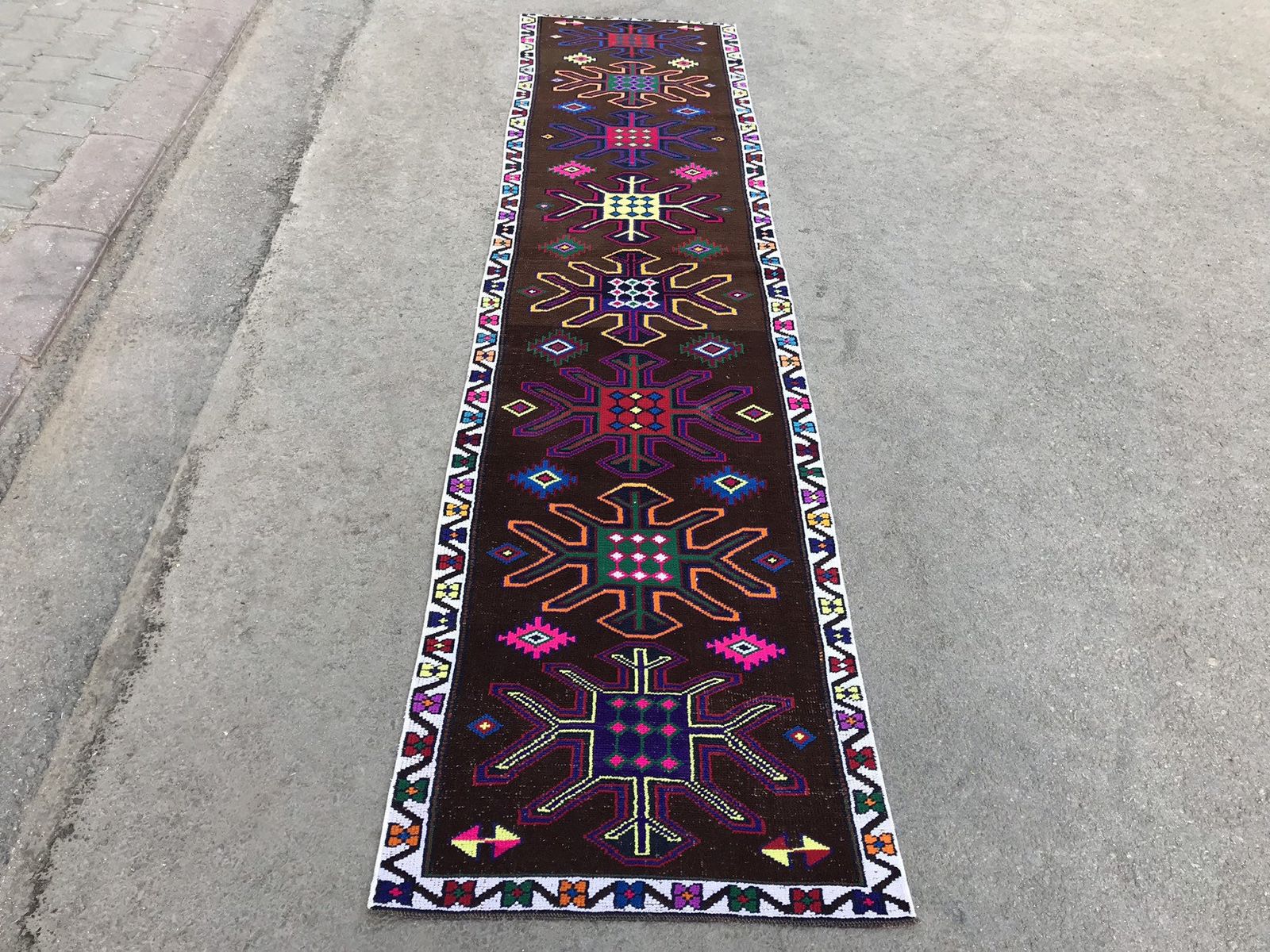 Turkish Runner Rug,Bohemian Runner,Oushak Runner Area Carpet,Wool Carpet photo vinterior
