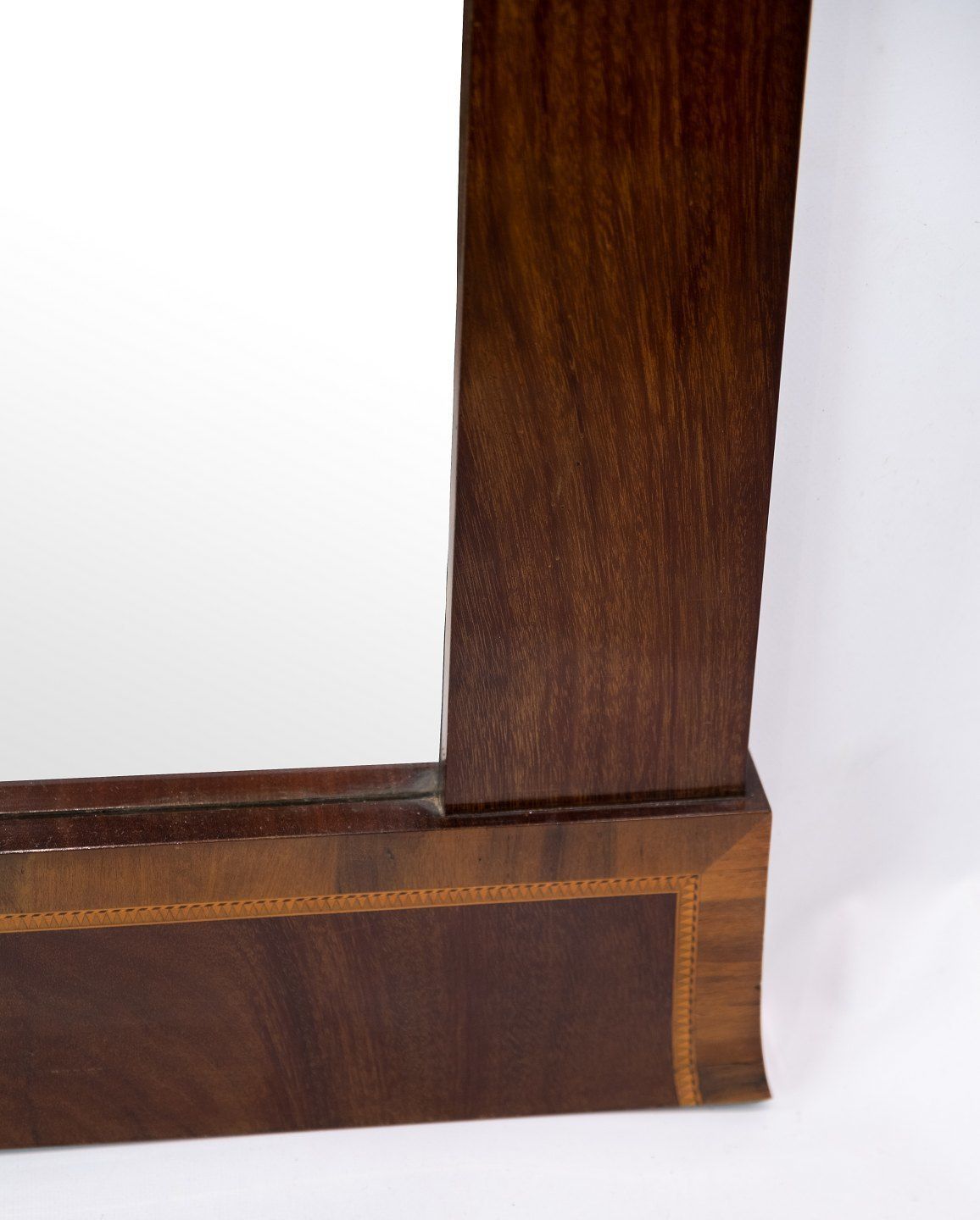 Mahogany Mirror With Marquetry From The 1840s. photo for sale