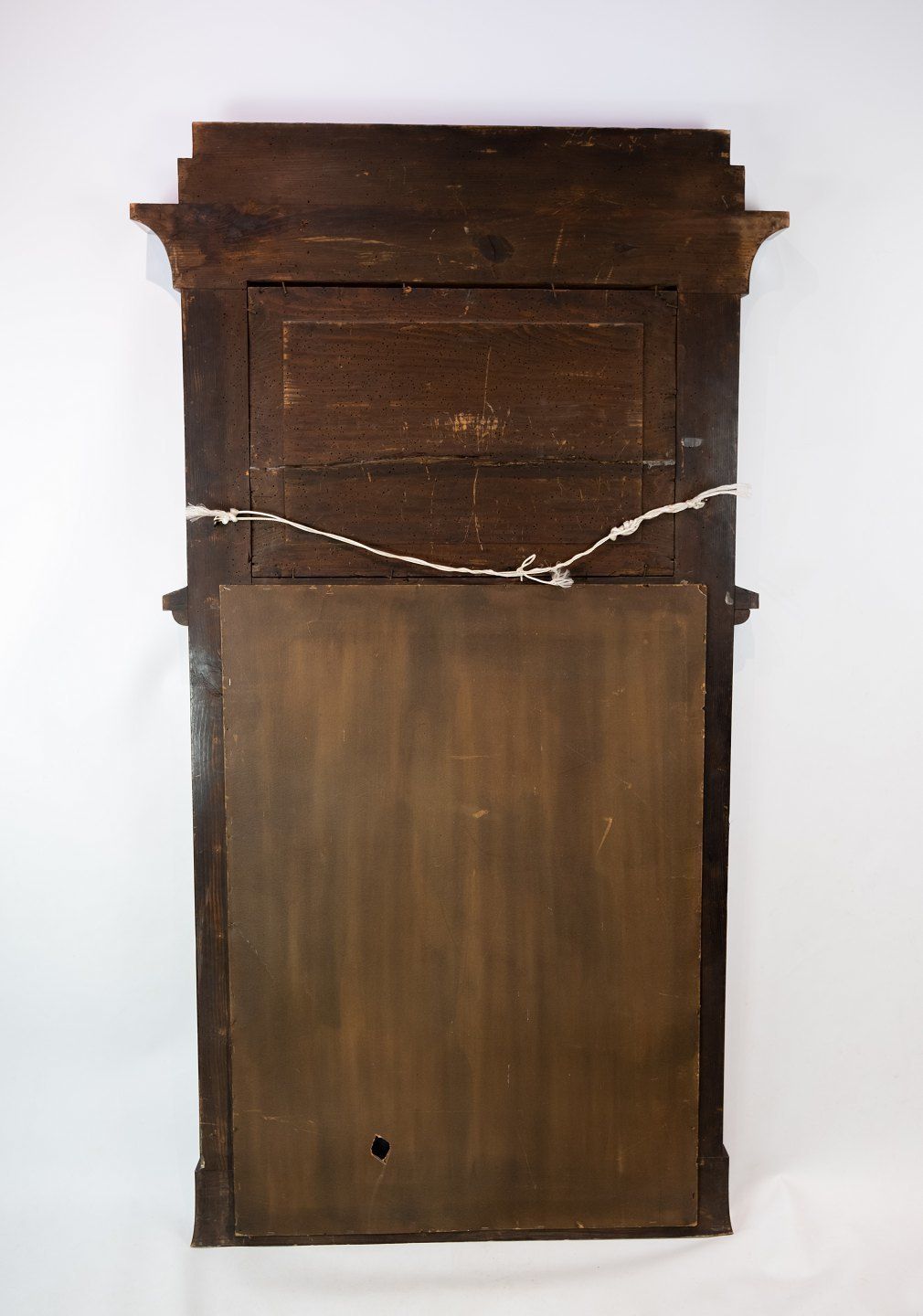 Mahogany Mirror With Marquetry From The 1840s. photo vinterior